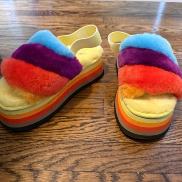 UGG Disco Rainbow Stripe Slide Special Edition - Picture 3 of 6